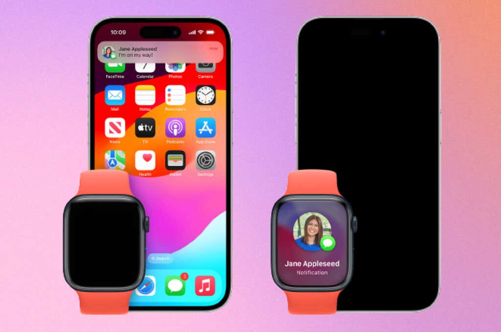 عملية مزامنة الرسائل النصية على iPhone وApple Watch