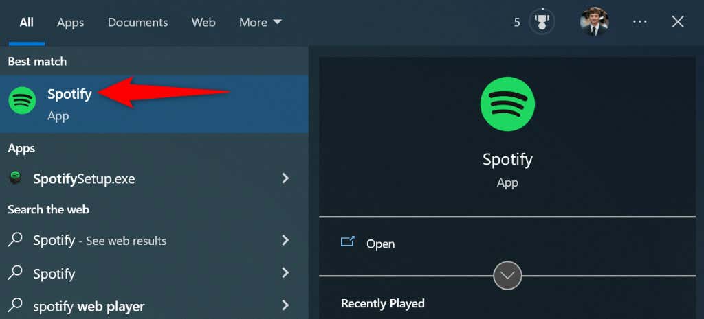 كيفية إصلاح Spotify &#8217 ؛ S &#8220 ؛ حدث خطأ ما &#8221 ؛ خطأ في صورة Windows 3