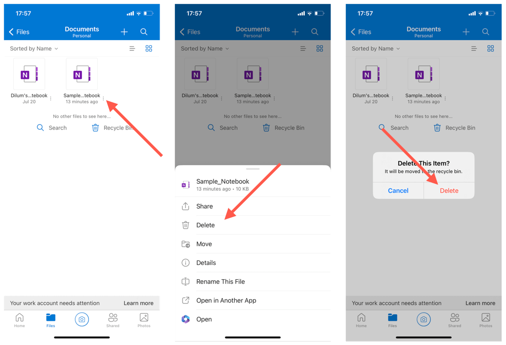 كيفية حذف دفتر ملاحظات في Microsoft Onenote Image 8