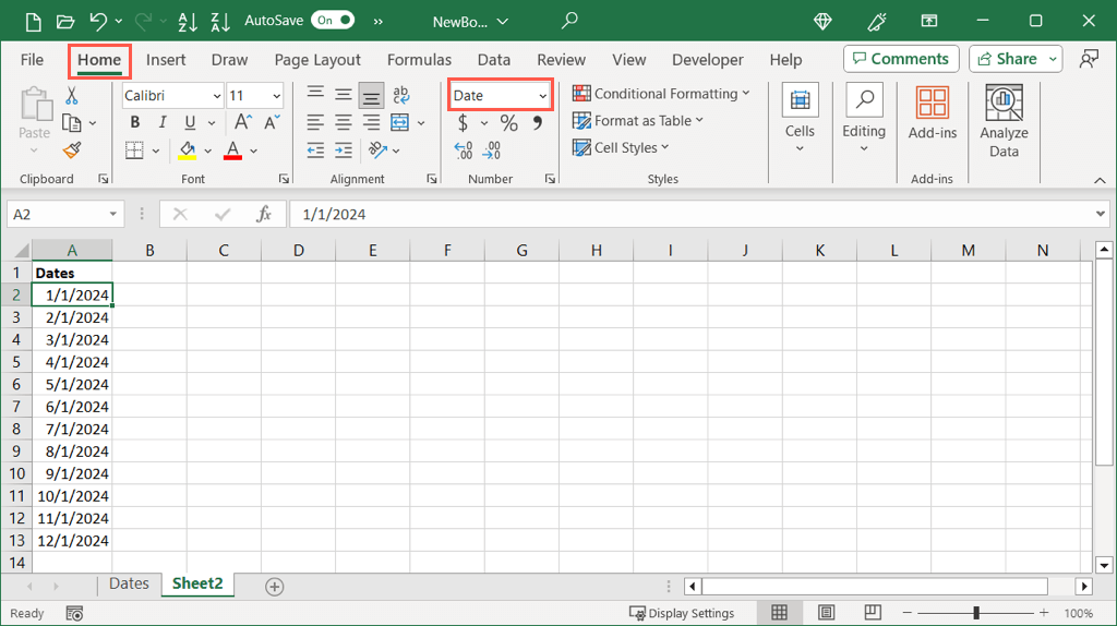 كيفية تحويل التواريخ إلى الأرقام في Microsoft Excel Image 1