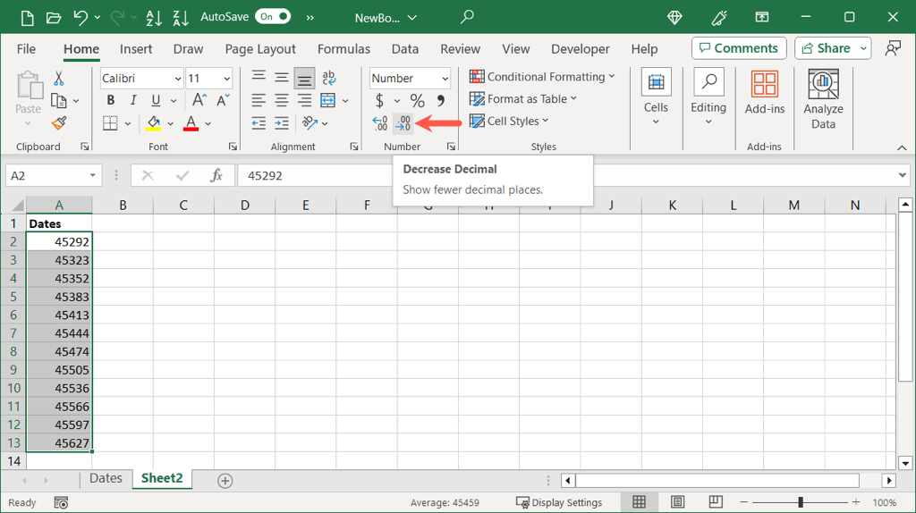 كيفية تحويل التواريخ إلى الأرقام في Microsoft Excel Image 10