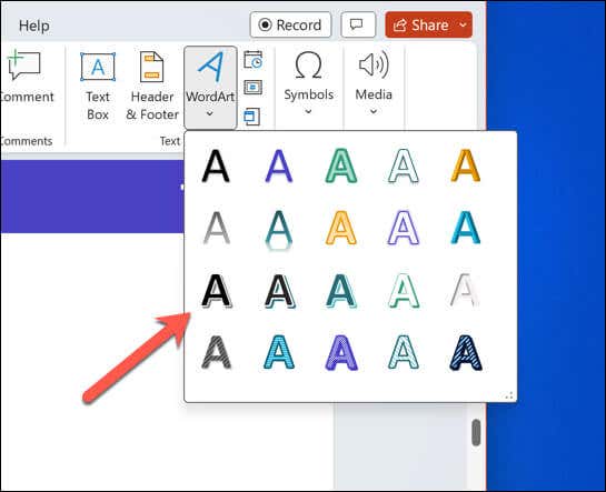 كيفية منحنى النصوص في Microsoft Powerpoint Image 3