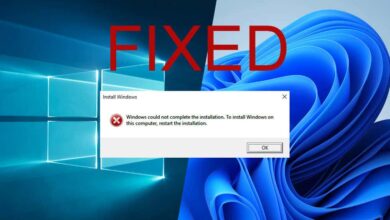 كيفية إصلاح "Windows لا يمكن إكمال التثبيت"