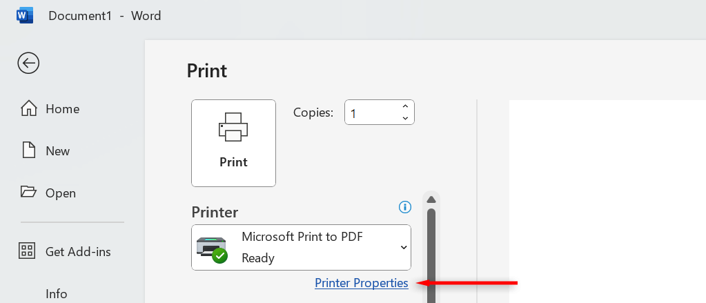 كيفية طباعة مستندات Microsoft Word باللون الأسود والأبيض 4