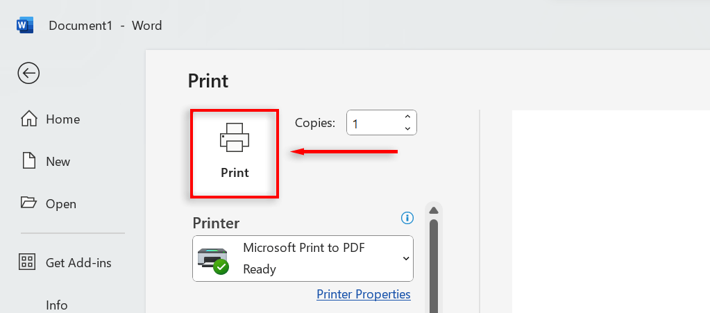 كيفية طباعة مستندات Microsoft Word باللون الأسود والأبيض 6