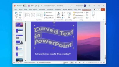 كيفية منحنى النصوص في Microsoft PowerPoint