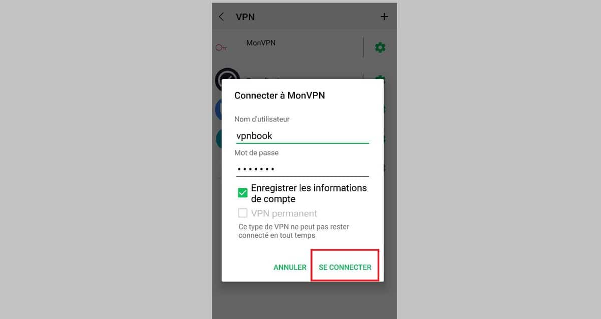 Android: اتصل بـ VPN يدويًا