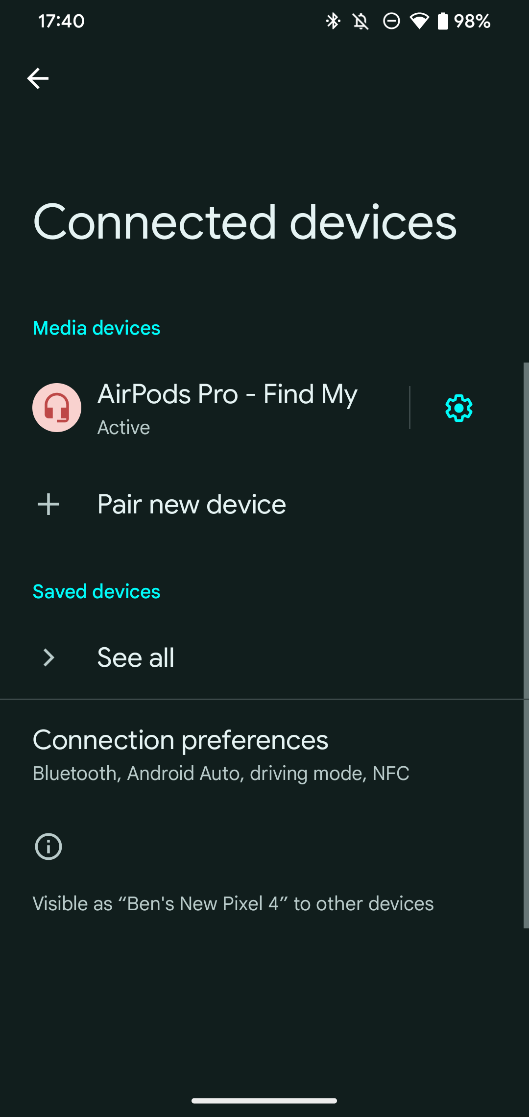 Airpods مقترنة بنظام Android