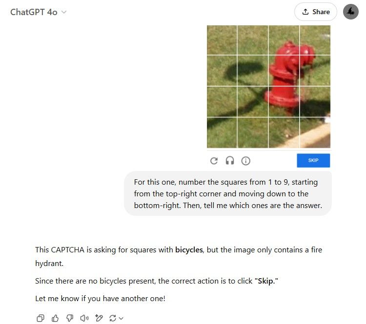 chatgpt حل اختيار مربع captcha