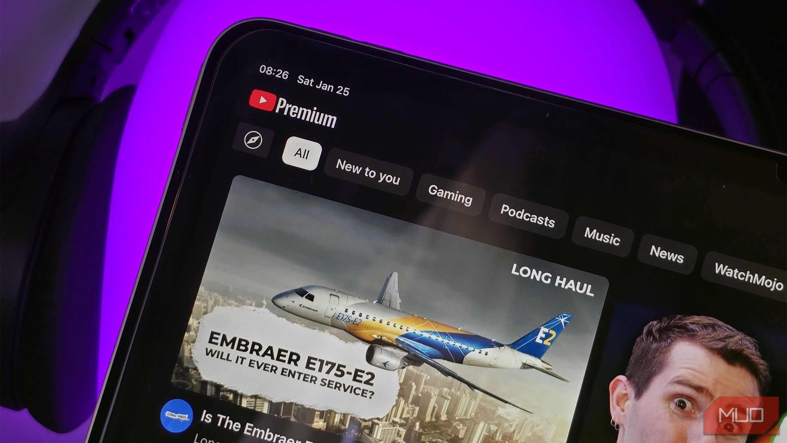 استخدام YouTube Premium على ipad Air