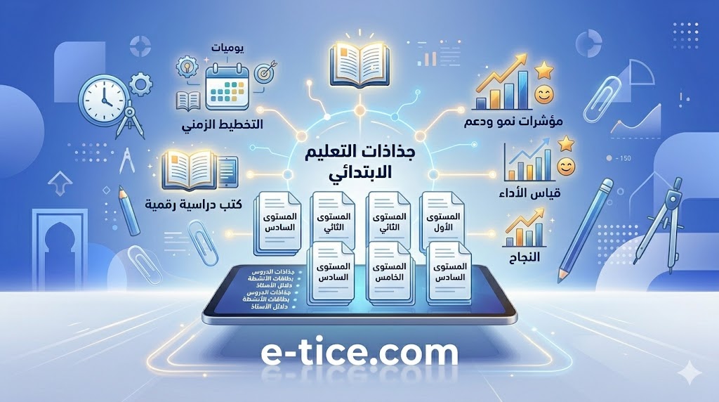جذاذات التعليم الابتدائي: جميع المواد والمستويات الستة 1 جذاذات التعليم الابتدائي